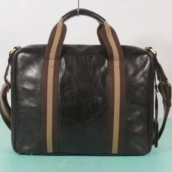 SOLD MCM 2way Leather Document Notebook Cross Shoulder Bag + Dust Bag. - Picture 4 of 10